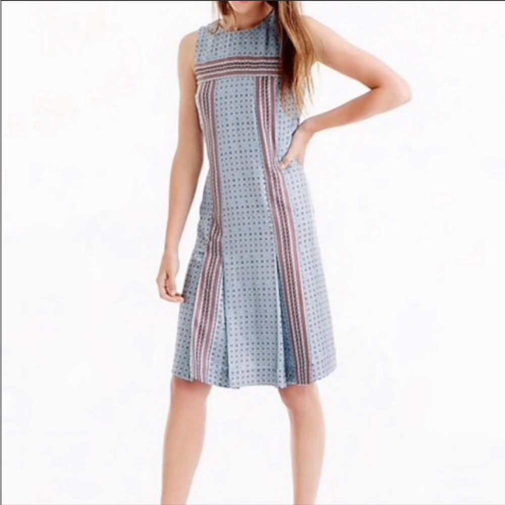 J.Crew Silk Foulard Print Dress